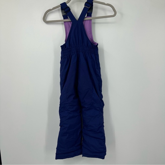 Lands End Winter Snow Ski Overalls Pants Grow a Longs Blue Purple Girls Small - Picture 6 of 9
